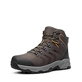 NORTIV 8 Men's Waterproof PRO Hiking Boots Outdoor Lightweight Non-Slip Arch Support Trekking Camping Ankle Boots Armadillo 3.0,Size 9.5,Brown,NMUMHB2508