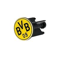 Borussia Dortmund Unisex – Erwachsene BVB-waschbeckenstöpsel Kulturbeutel, Schwarz Mit Neon-gelb, 4x4x6,5 cm