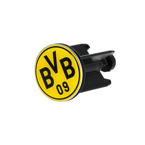 Borussia Dortmund Unisex – Erwachsene BVB-waschbeckenstöpsel Kulturbeutel, Schwarz Mit Neon-gelb, 4x4x6,5 cm
