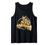 Bull Beast Lifting Taurus Bodybuilding Workout Fitness Gold Tank Top