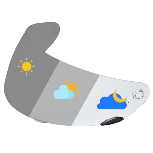 Substituição de viseira de capacete, protetor facial de capacete de motocicleta compatível com Bell Qualifier/Star/Vortex/RS-1/RS-2 (fotocromático)