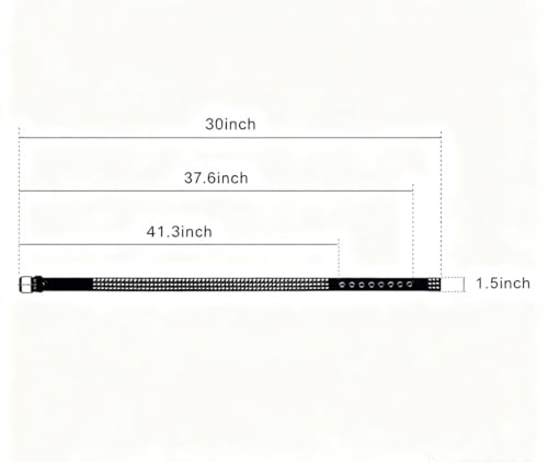 FOCAST Black Studded Belt Punk Rock Rivet Belt Grommet Threads belt with Bright Metal Pyramid for Women Men