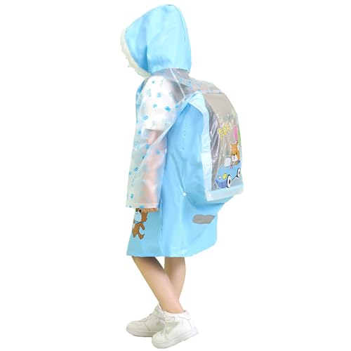 Poncho de pluie pour enfants, cape de pluie imperméable pour garçons et filles, manteau de pluie en PVC, vêtements d'extérieur avec capuche gonflable, pour enfants, école, aire de jeux, usage
