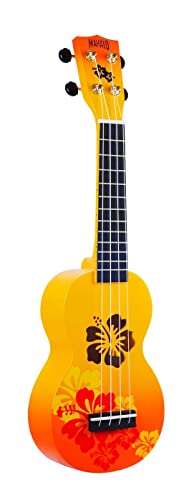Mahalo Ukuleles Mahalo Designer Series Ukulele, Right Handed, Orange Burst, Soprano (MD1HB orb)