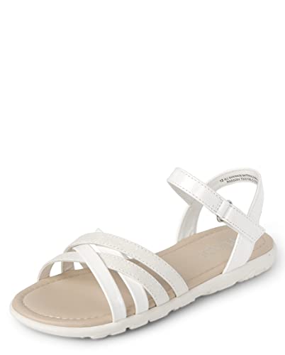 Image of The Children's Place Girls' Adjustable Ankle Strap Flat Sandals