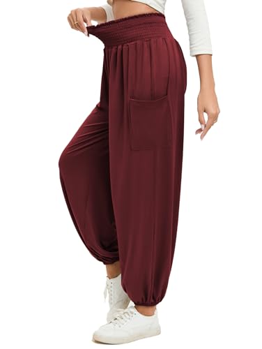 Famulily Damen Yoga-Sweatpants mit Taschen Casual hohe Taille Sport Haremshose Comfy Lounge Pants S-XXL – Bild 3