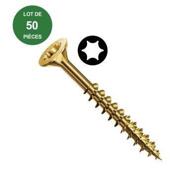 Spax – Tornillos para aglomerado (cabeza avellanada, Torx 8 x 260 mm – 50 piezas – 0191750802605