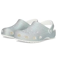 Crocs Unisex Kids Clog, Classic Iridescent Glitter Clog K, White, 4 UK Child
