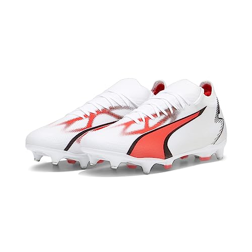PUMA Ultra Match Mxsg, Scarpe da Calcio Uomo, White Black Fire Orchid, 42 EU