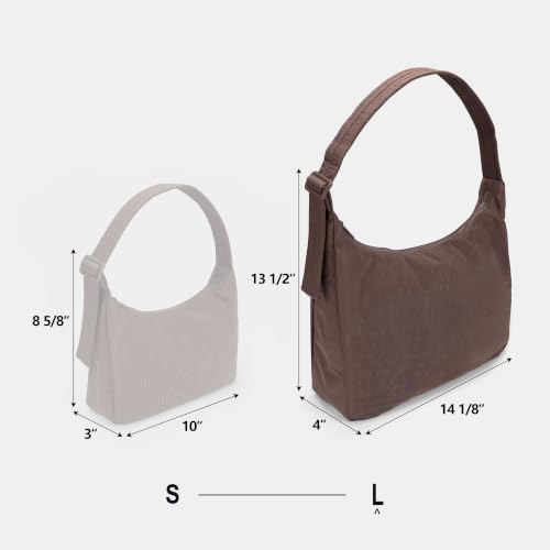 Image of FASTFAIRY Nylon Shoulder Bag - Adjustable Quilted Strap, Structured Slouchy Design with Interior Zip Pocket