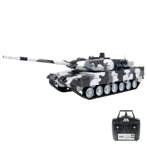 FunXylophy 1/16 Remote Control Tank, 2.4G RC German Leopard 2 A6 Heavy Tank Model Simulation...