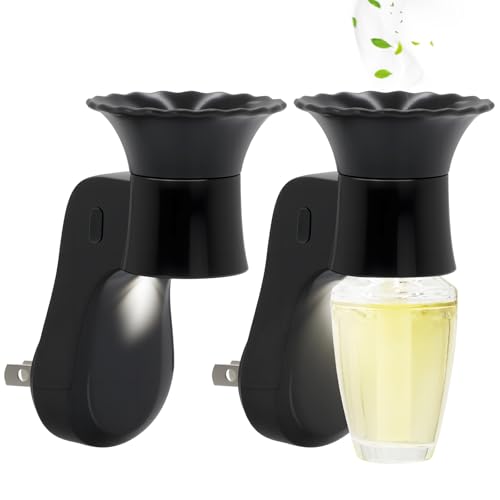 Wall Fragrance Plug in Air Freshener- Plug in Diffuser with Night Light Compatible with Bath and