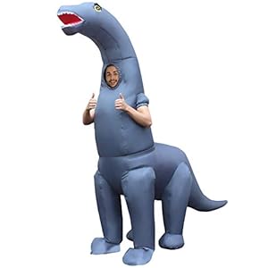 Morph Costumes Disfraz Dinosaurio Adulto Diplodocus Gigante Hinchable, Disfraz Carnaval Adulto Talla Única