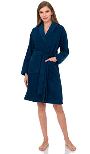 TowelSelections Womens Robe, 100% Cotton Short Terry Shawl Bathrobe