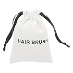MUCKLILY Hair Brush Storage Bag Canvas Drawstring Pouch for Travel Home Office Dustproof Organizer for Massage Comb Hair Dryer Styling Tools