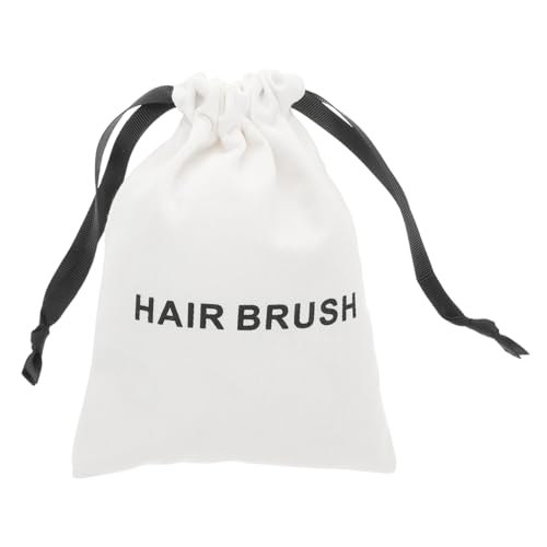 MUCKLILY Hair Brush Storage Pouch Canvas Drawstring Bag for Travel Home Office Sturdy Container for Hair Dryer Curling Massage Comb with Dust Protection