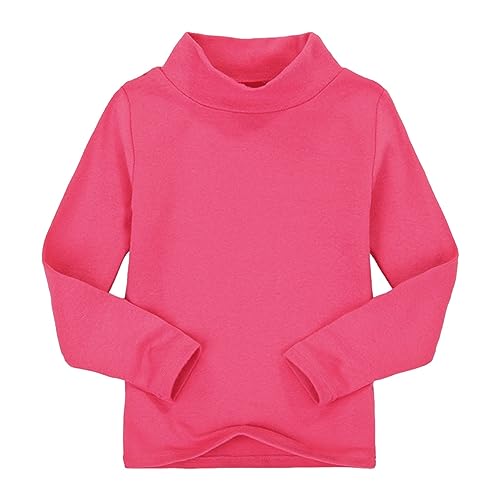 Toddler Baby Girl Basic Plain High Neck Long Sleeve Cotton T Shirts Tee Tops Boys' Turtleneck Long Sleeve Top
