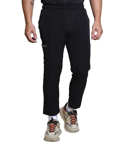 Image of Track Pant for Men - Polycotton Joggers, Gym Pants & Lowers for Men with Adjustable Waist, Moisture-Wicking Fabric & Pockets - Cargo & Ideal Sports Pajamas for Workout & Casual Wear