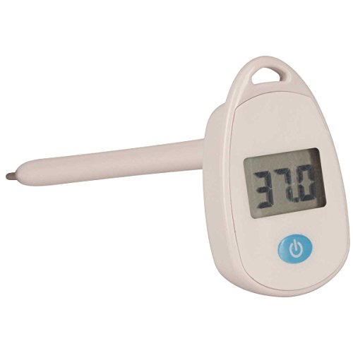 Kerbl 2138 Fieberthermometer Großtiere, Digital Schnell Wasserdicht, Sonde 14 cm