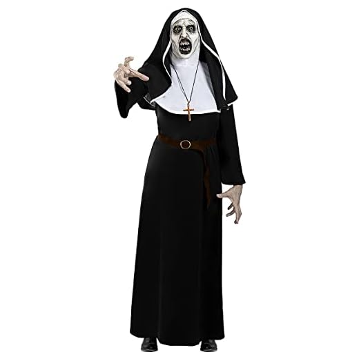 Funidelia | Disfraz de La Monja Valak para hombre y mujer The Nun, Películas de miedo, Terror - para adultos, divertidos accesorios para Fiestas, Carnaval y Halloween - Talla XL - Negro