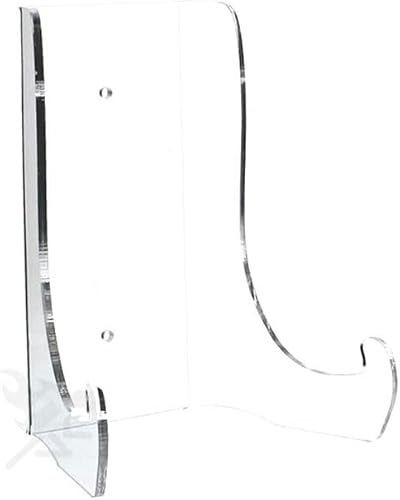 OnFireGuy Soporte de exhibición de platos resistente, caballete acrílico transparente de 4.5 pulgadas para placas de 5 a 8 pulgadas de diámetro,