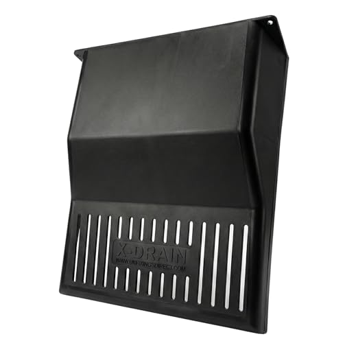 FIXINGS DIRECT] XDrain Black Plastic Drain Covers Leaf Stop For Outdoor Drain Cut To Size - Multiple Pack Sizes - Outdoor Drain Cover For Leafs Snow & Outdoor Rubbish Protection (30x30x9Cm) (1)