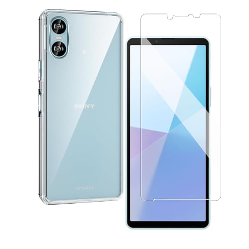 cxybgfv 置き換え可能です【1枚ガラスフィルム+シリコン ケース】 Xperia 10 VI SOG14 SO-52E A402SO ガラスフィルム SOG14 液晶保護フィルム 採用日本製素材旭硝子製 高透過率 薄型 硬度9H 飛散防止処理 Xpe