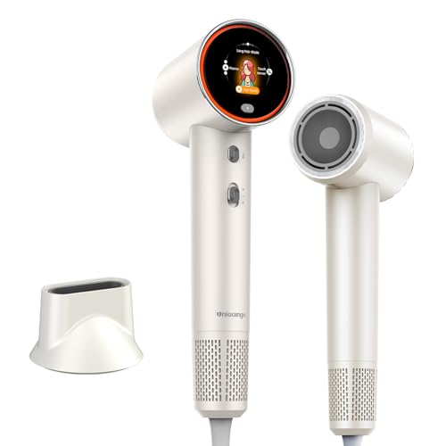 High Speed Hair Dryer, 1Billion Plasma Ionic Blow Dryer with 110000 RPM Brushless Motor for Fast Drying, Low Noise Lightweight Design with Smart LCD Display, Anti-Frizz and Static for Frizzy Hair.