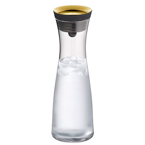 WMF Basic Wasserkaraffe aus Glas 1 Liter, Glaskaraffe mit Deckel,...