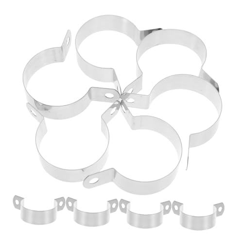 VILLCASE 10pcs Heavy Duty Stainless Steel Pipe Clamp Rigid Pipes Brackets for Grounding Wire Mounting