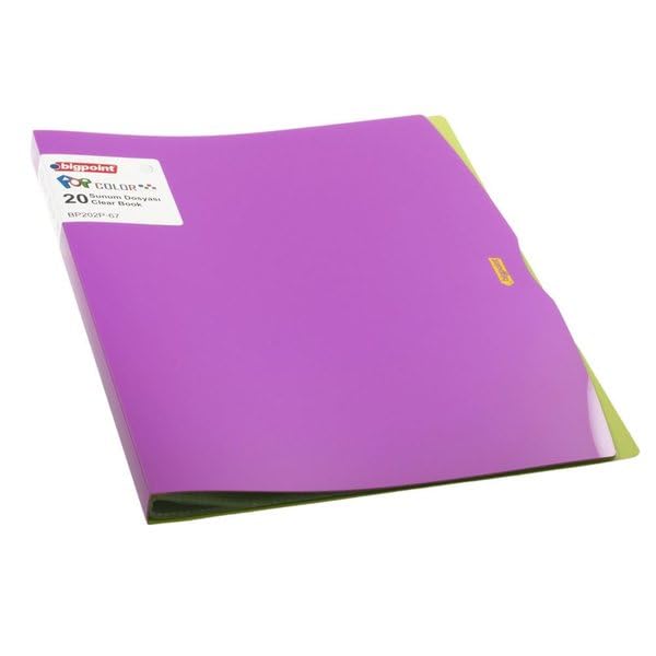 Bigpoint Pop Series - Raccoglitore per presentazioni, 20 pezzi, colore: viola-verde