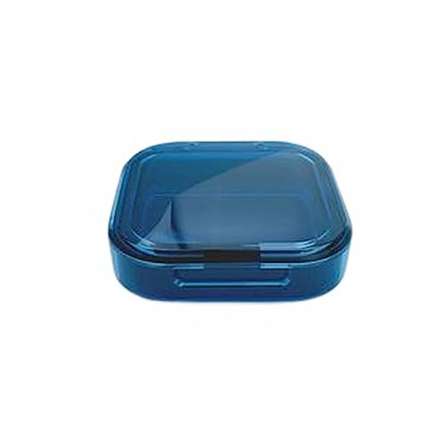 マウスピース S/Lサイズ 部分入れ歯ケース 入れ歯ケース 付け歯 薬ケース 薄型 持ち運び便利 抗菌防湿 リテーナーケース 保管ケース ピルケース-ブルー||S