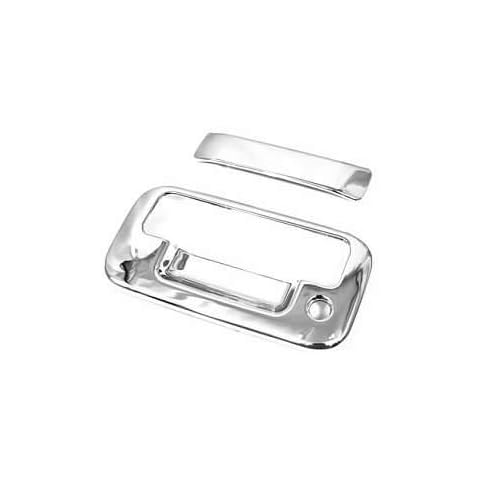 PAKCEEINC Chrome ABS Trunk Door Handle Tail Gate Trim Cover Bezels for 2004-2014 Ford F-150, 2008-2015 Ford F250 / F350 / F450 /F550 SuperDuty Cover