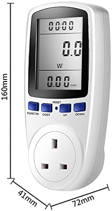 Power Meter Energy Monitor, Electricity Usage Consumption Monitor with 7 Monitoring Mode, Electricity Usage Monitor Socket with LCD Display for Home Hotel