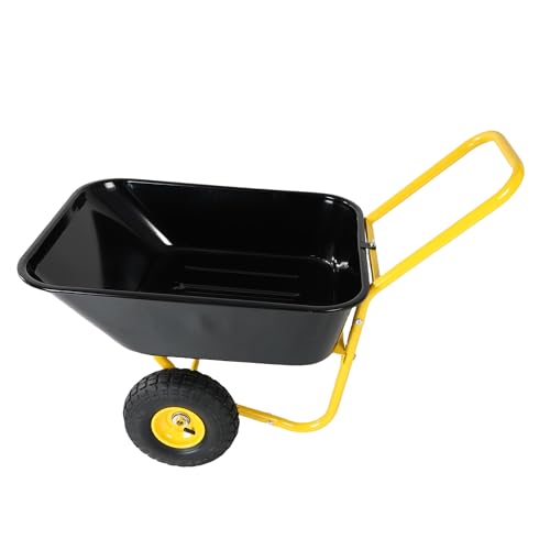 Carrito de Jardín Resistente de Dos Ruedas con Gran Capacidad y Neumáticos para Manejo Eficiente al Aire Libre miniatura 1