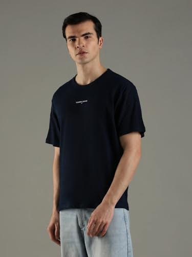 Image of Solid Relaxed Fit Cotton T-Shirt