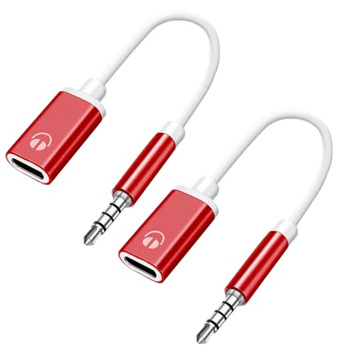 Câble USB-C 3,5millimètre, 2 Pièce Jack Adaptateur Casque, Câbles Audio Mâle Type C femelle, Écouteur À Tête Plate Femelle Type C