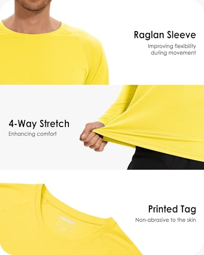 Image of Boladeci Men's UPF 50+ Sun Protection UV SPF Shirts Long Sleeve Lightweight Quick Dry Swim T-Shirts Rash Guard