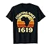 Combattere dal 1619 Africa Retro Tramonto Nero Storia Mese Maglietta