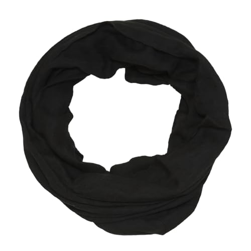 beybey® Damen Loopschal aus 100% Baumwolle – Leichter Rundschal, weich & atmungsaktiv – Viele Farben & Muster (uni schwarz)