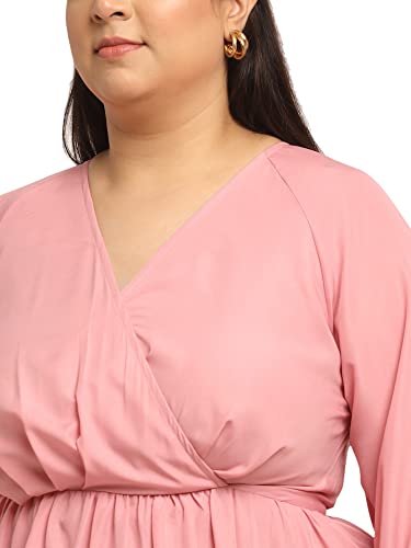 Image of Flambeur Women's Crepe Fit and Flare Maxi Dress