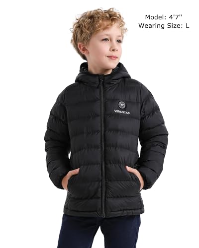 Venustas Kids Heated Jacket with Battery Pack, Boys Lightweight Electric Heated Coat4