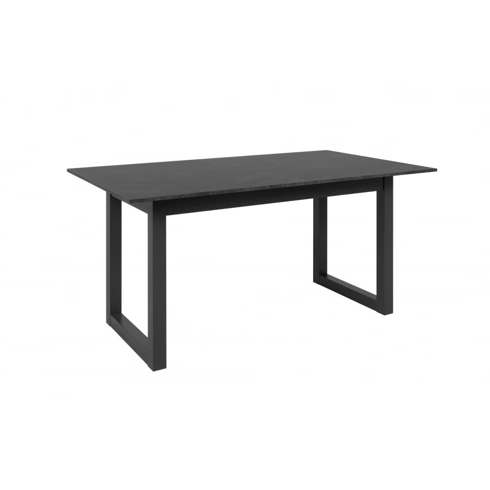 Esstisch Austin 80A – Ausziehbar 160 x 90 cm auf 200 cm, Kufengestell, Schiefer Anthrazit