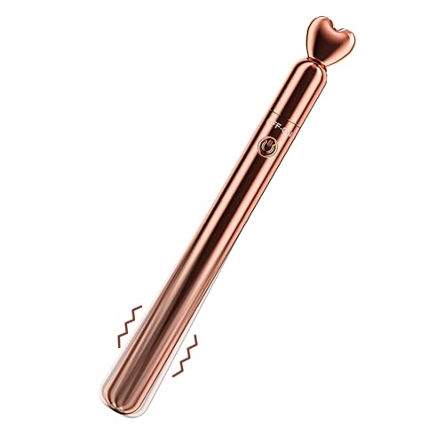 Mini Bullet Vibrator Female Pleasure Massage Pen Nipple Clitoral Stimulator Wand Mini Dildo G-spot Bullet Vibrator 10 Frequency Powerful Adult Sex Toys& Games for Women and Couples(Gold)
