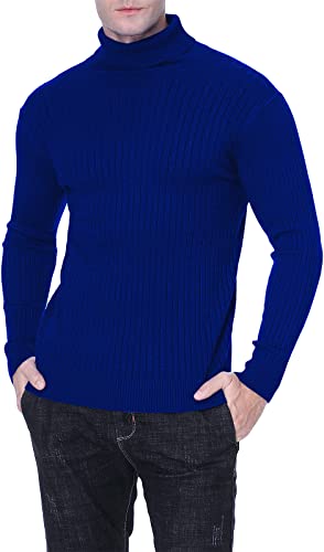 QZH.DUAO Men's Casual Slim Fit Turtleneck Pullover Sweaters4