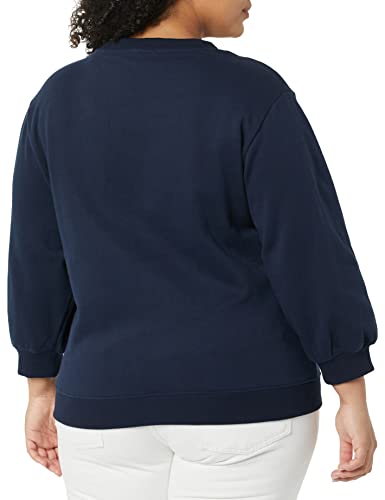 Amazon Essentials Women's French Terry Fleece Crewneck Sweatshirt with Sleeve Detail4