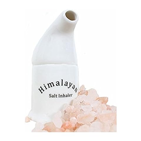 Original Himalayan Salt Pipe Ceramic Inhaler/Pocket Size Inhaler Filled with 100% Pure Himalayan Salt - with hygienic Cover