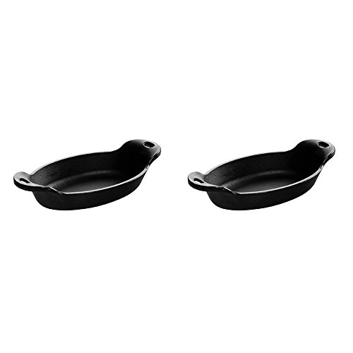 Lodge Cast Iron 9 Ounce Oval Mini Server, Set of 2