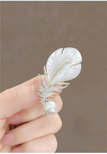 Épingles de col pour dames en cristal et perles de mariage délicates - 5