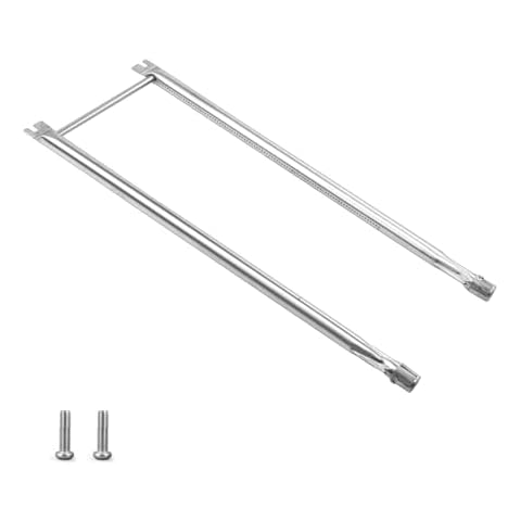 Derurizy 7507 27" Burner Tube Set Replacement for Weber Spirit S-200, S-210, E-200, E-210, Spirit 500, Spirit 500LX, Genesis Silver A Gas Grill Parts with Side Control, Stainless Steel Grill Burner Cover